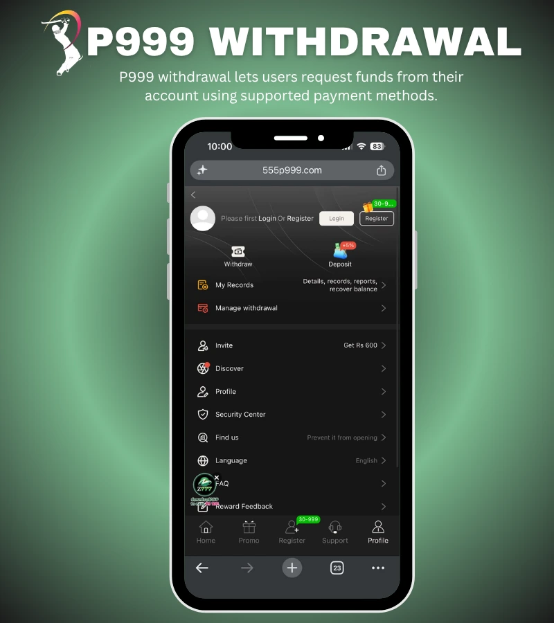 P999 WITHDRAWAL